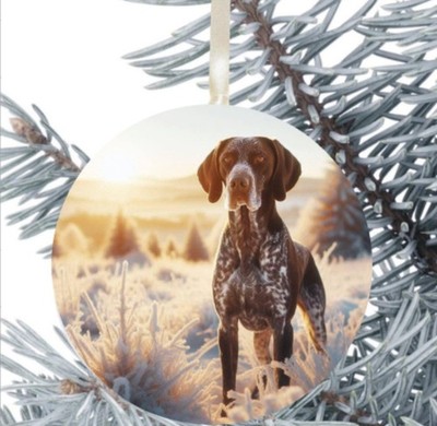 Zeiger Hund Geschenk Deko Weihnachten hängend 