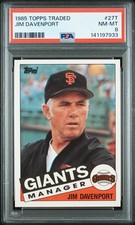 1985 TOPPS TRADED #27T JIM DAVENPORT PSA 8