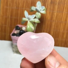 Wholesale Polished Pink crystal Heart Specimen Healing 42-36-24mm A2847