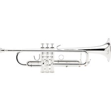 B S 3125 Challenger II Bb Trumpet with Reverse Leadpipe Silver 197881084356