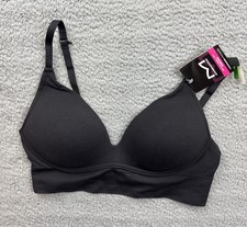 Maidenform Womens Large Black Seamless Lift Longline Wireless Bralette