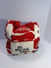 VTG 1972 Coca-Cola Canvas Backpack Bag Advertising Logo "It's The Real Thing&rdquo;