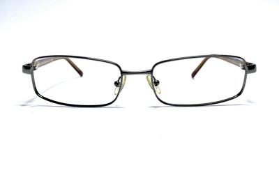 New Prada Silver Rectangular Glasses Red Brown Temples Italy VPR551 53 17 135