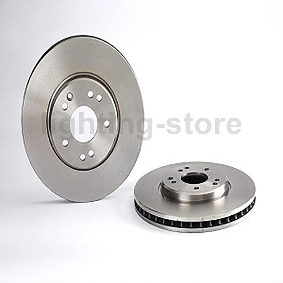 3 Front Brake Rotors & Brake Pads Set Fits Mercedes-Benz 300SL 3.0L - Image 3 of 4