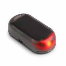 Solar Power Dummy Car Alarm Red LED Light Simulate Imitation Security System ...