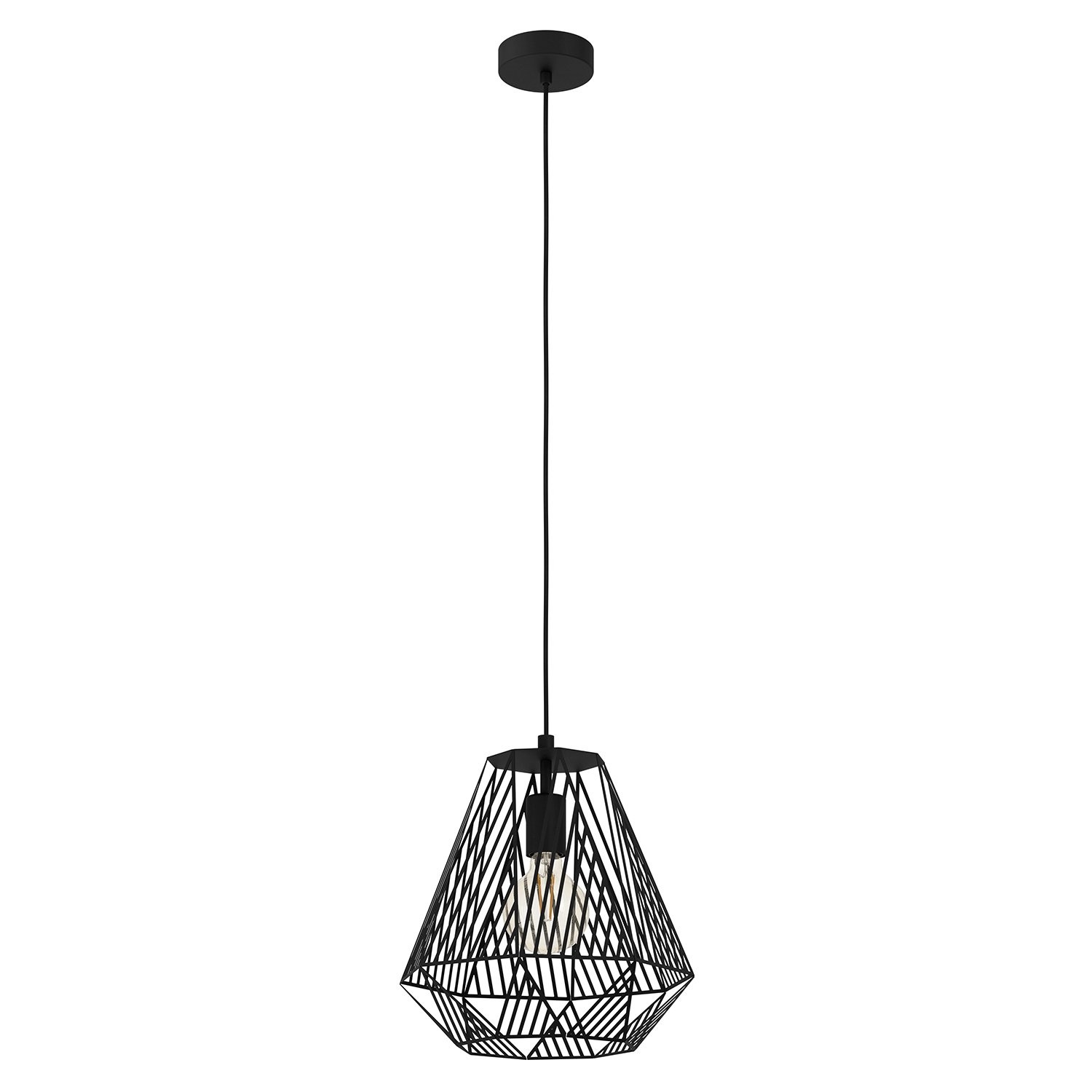 Lampadario Retrò Nero E27 Acciaio | Illuminazione Stile Vintage Loft