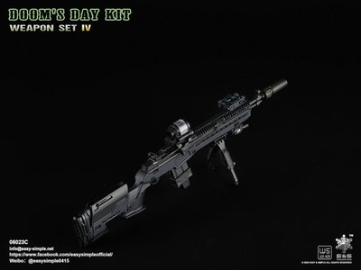 1/6 Scale Toy Doom's Day Kit - Black M14 EBR w/Attachment Set