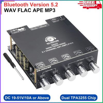 S600X 2.1 Channel Amplifier Board 300W+300W+600W Power Output TPA3255 Chip Black