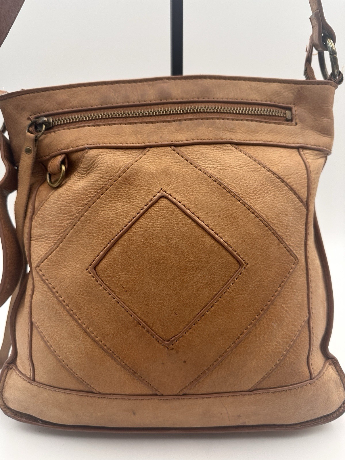 LUCKY BRAND Baldwin Patchwork  Soft Brown Leather… - image 1