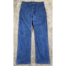 Wrangler 13MWZ Cowboy Cut Mens Blue Straight Leg Jeans 36x34 Indigo Denim 0749