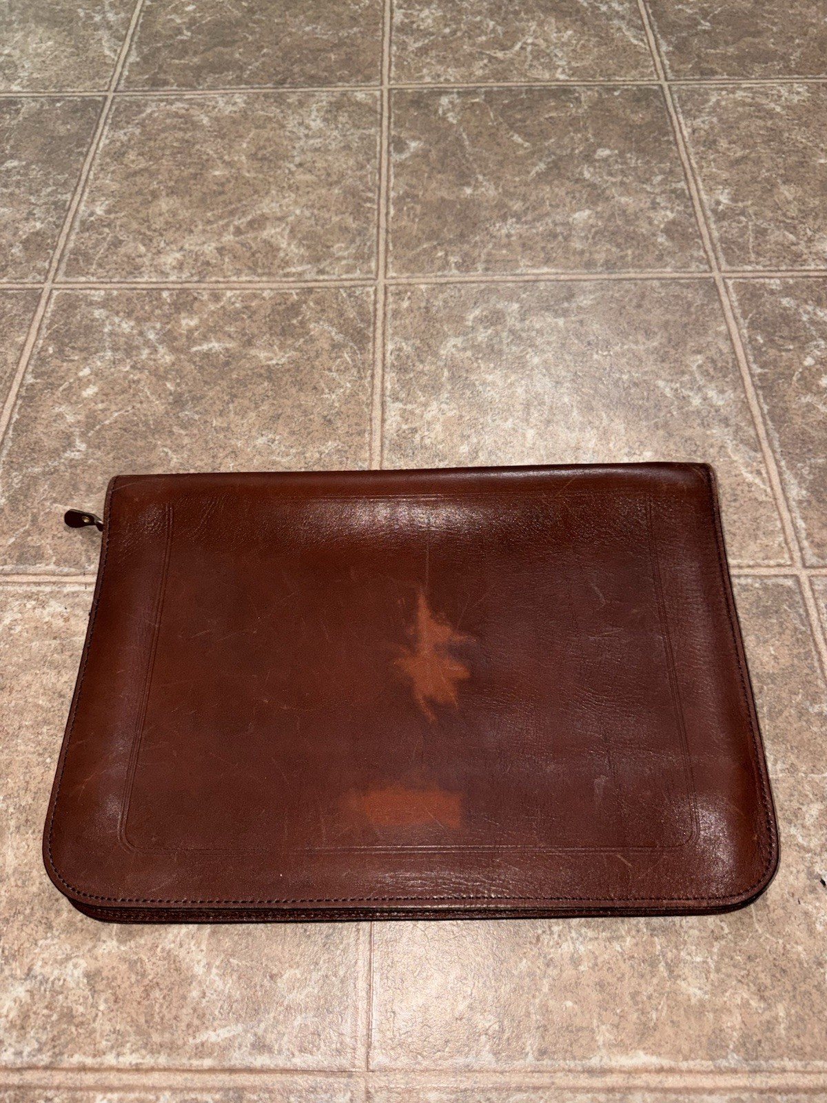 Real California Saddle Leather Portfolio Briefcase Satchel Z