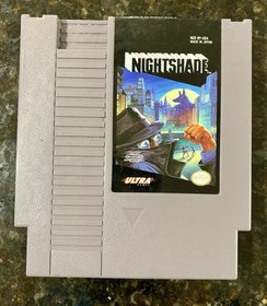 💦 NES Nightshade 100% CIB - Light Moisture Dmg - EX BLOCKBUSTER RENTAL - Works!