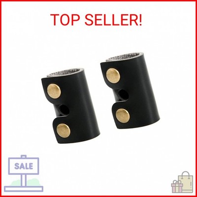 Selxran Leather Safety Razor Cover Travel Case, 2 Pcs Double Edge Razor Head Pro