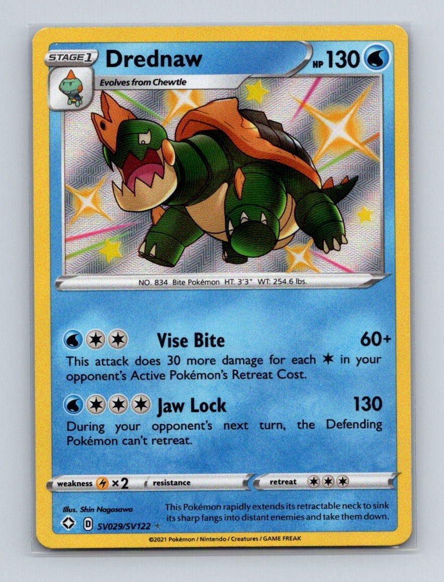 Drednaw SV029 2021 Pokemon Shining Fates Shiny Vault Holo Rare Card NM+