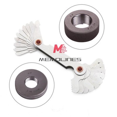 0.4mm-6mm Metric 60 Degree Screw Thread Pitch Measure Gauge Inch 55°/Metric 60° 
