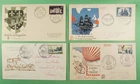 DR WHO 1950s FRANCE 4 FDC CACHET COMBO R22174