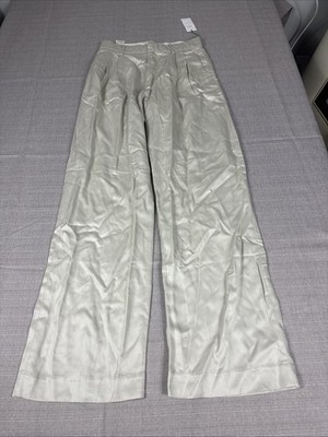 AE77 Women's Premium High Rise Pleated Trouser Black Dress Pant Size 0