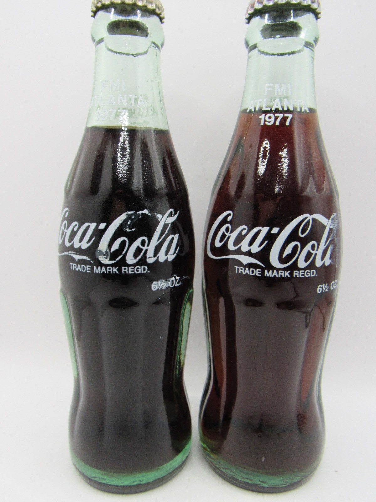 FMI CONNECT - ATLANTA 1977 Coca Cola Bottles - Set / 2 Different Bottles