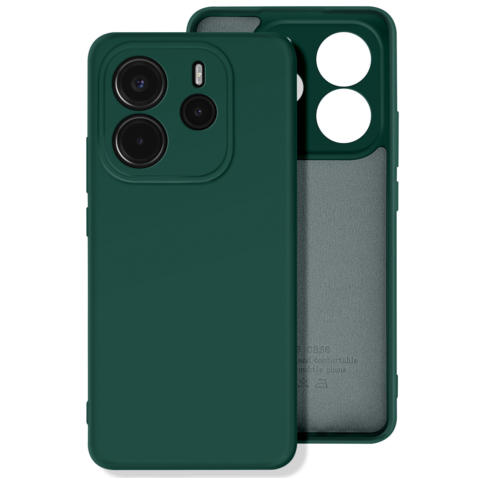 Coque Redmi Note 14 4G silicone vert pino pour le quotidien