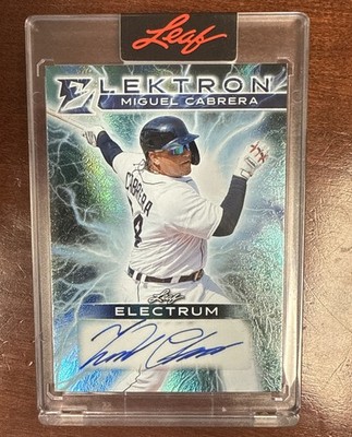2025 Leaf Electrum Multi-Sport Elektron E-MG1 Miguel Cabrera Auto /6 tigers 