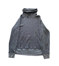 RRL Ralph Lauren DOUBLE RL Cotton Linen Turtleneck Olive Gray Hoodie Size XXL