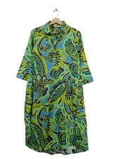 KATESTORM Langarmkleid Damen Kleid Gr. DE 36 grün-blau Casual-Look