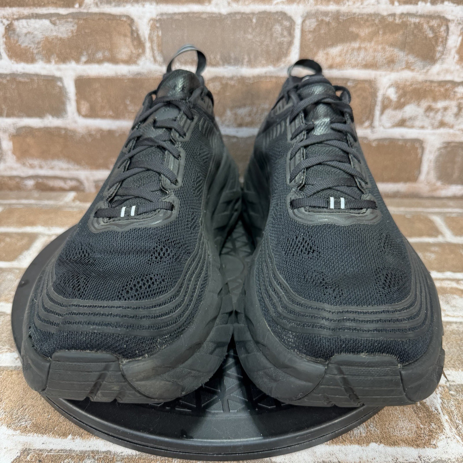 Hoka One One Bondi 6 Athletic Running Shoes Triple Black Men’s Size 11.5 thumbnail 2