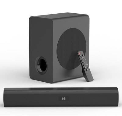 FANSBE Bluetooth Sound Bar with Subwoofer 2.1CH HDMI ARC Optical USB Remote