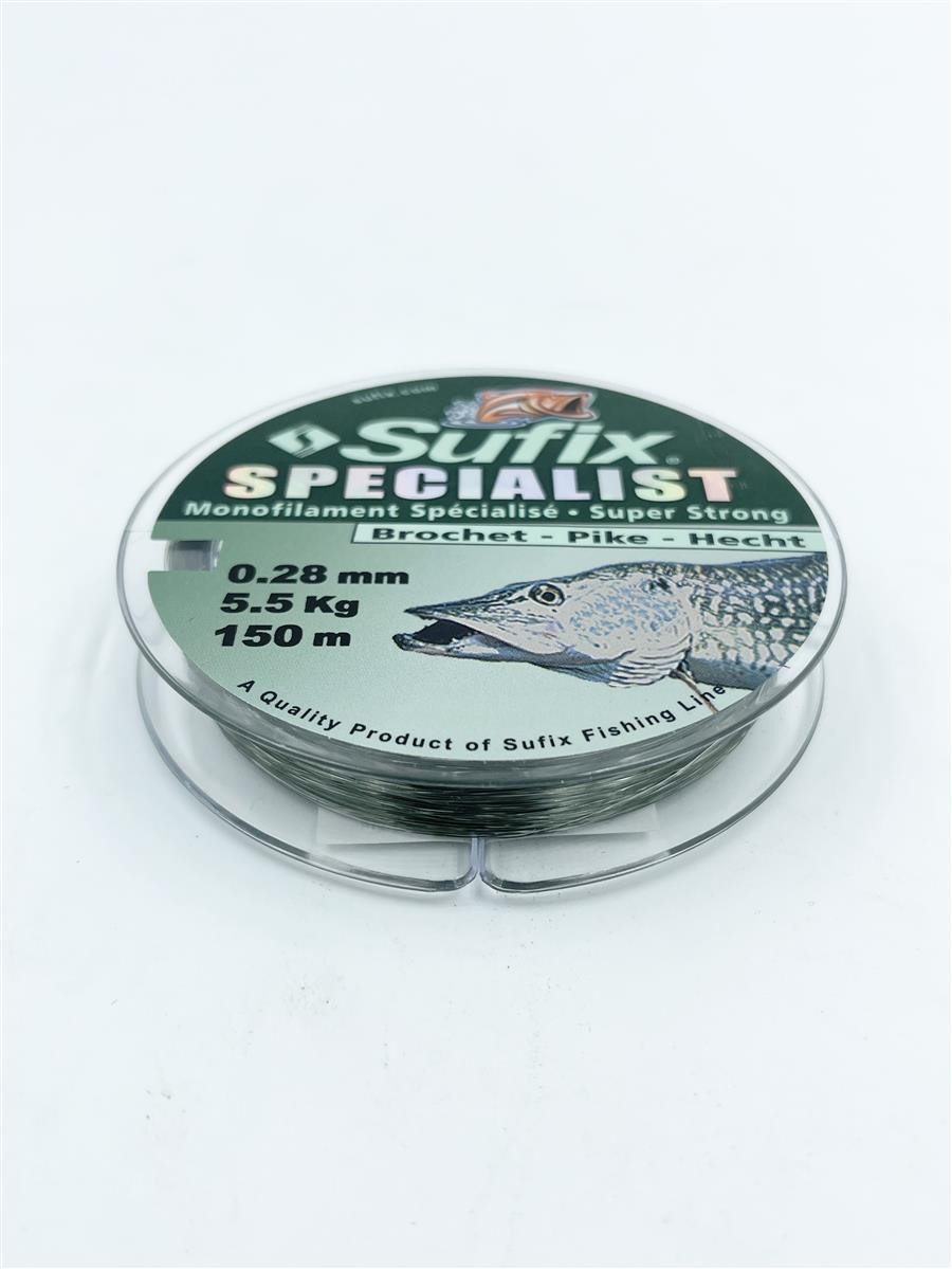 Монофильный шнур Sufix Specialist Pike Hecht 028мм 550кг 150 м 1990₽
