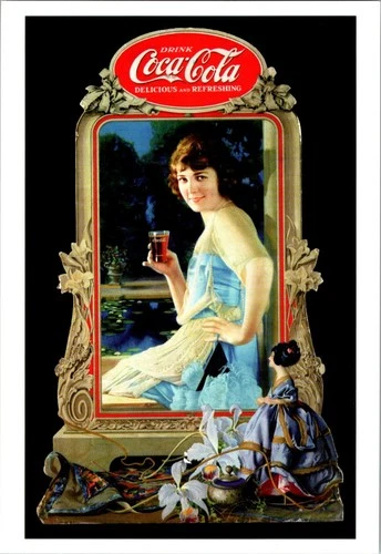Coca-Cola 2386 Cutout 1996 5.75"x4" Reproduction of a 1923 Vintage Postcard (A5)