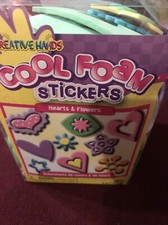 Children s New Creative Hands Craft Foam Hearts Flower Stickers, 5 Oz