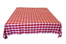 Gingham/Checkered Cotton Blend Italian Restaurant Style Tablecloth/Overlay