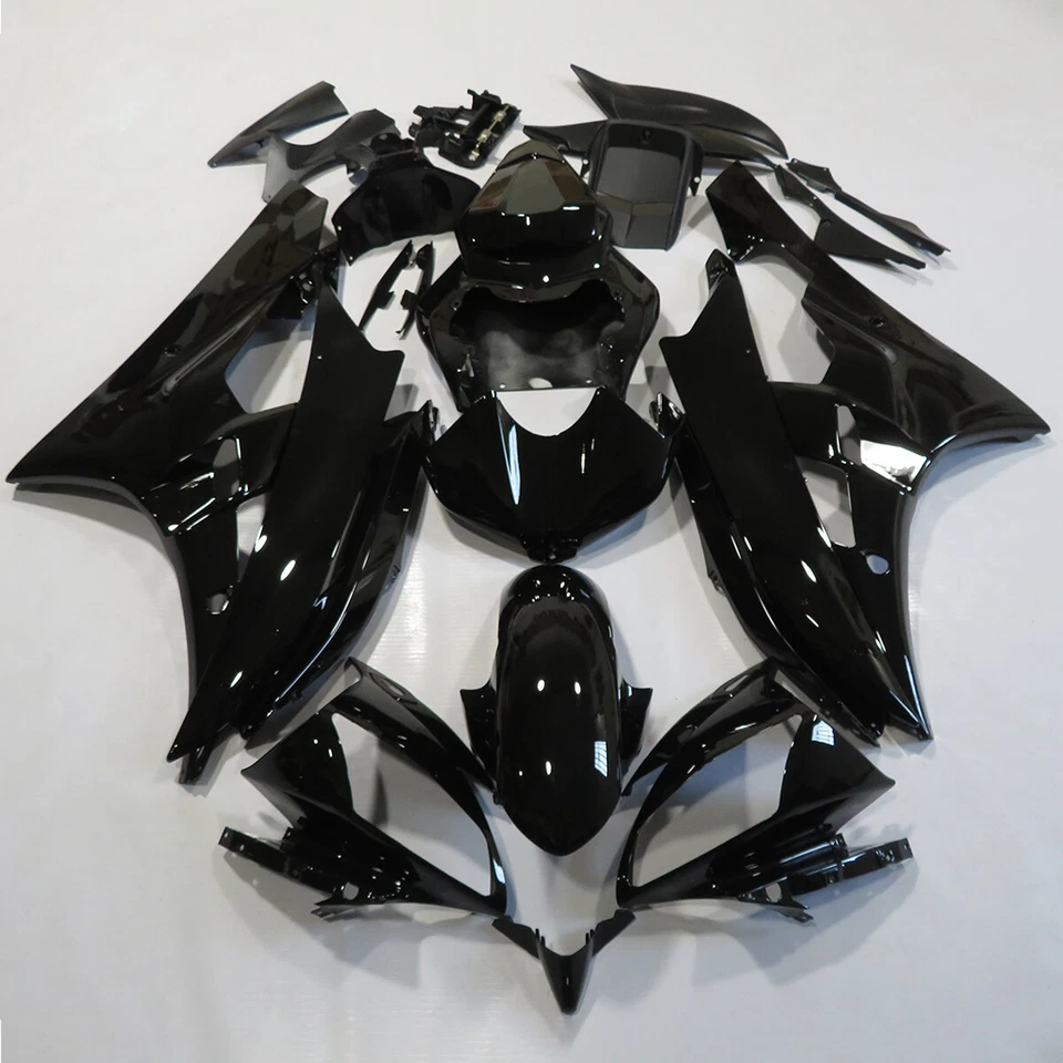 Glossy Black Fairings Kit For YAMAHA YZF R6 2006 2007 R6 ABS Injection Bodywork Foto 2 de 4