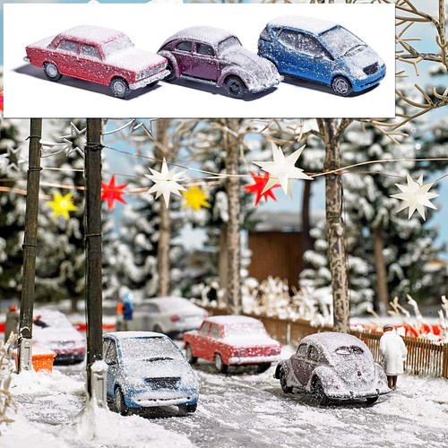 3 Coches Nevados OO/HO Escala Busch 89010 | Zustand: Nuevo