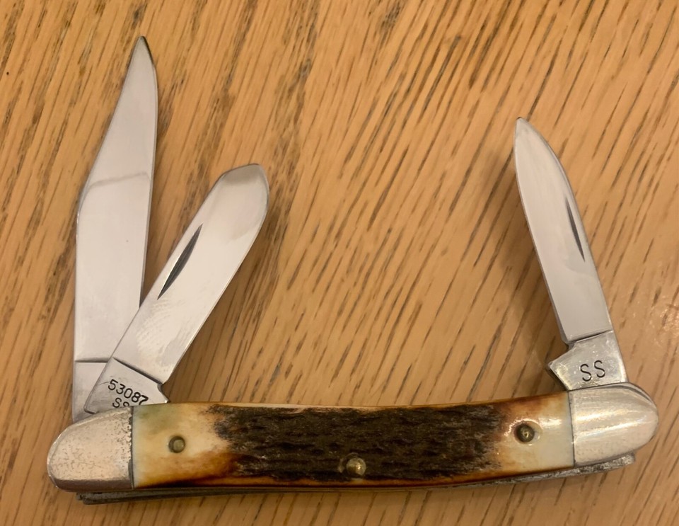 1989 CASE STAG LOGO STOCKMAN KNIFE #53087 SS NEVER USED N6 | eBay