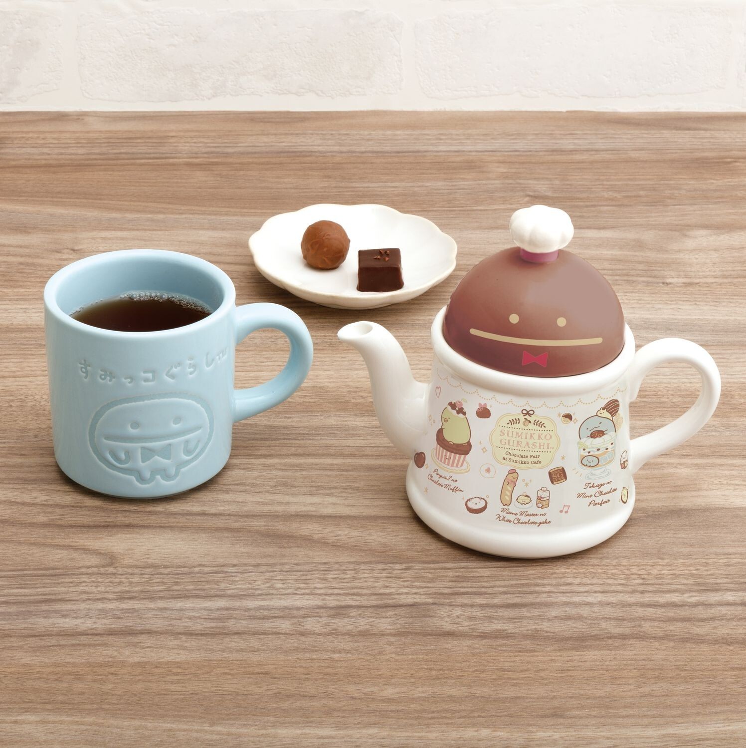 San-X Sumikko Gurashi Feria de Chocolate en Café Sumiko Juego de Tetera y Taza PSL NUEVO