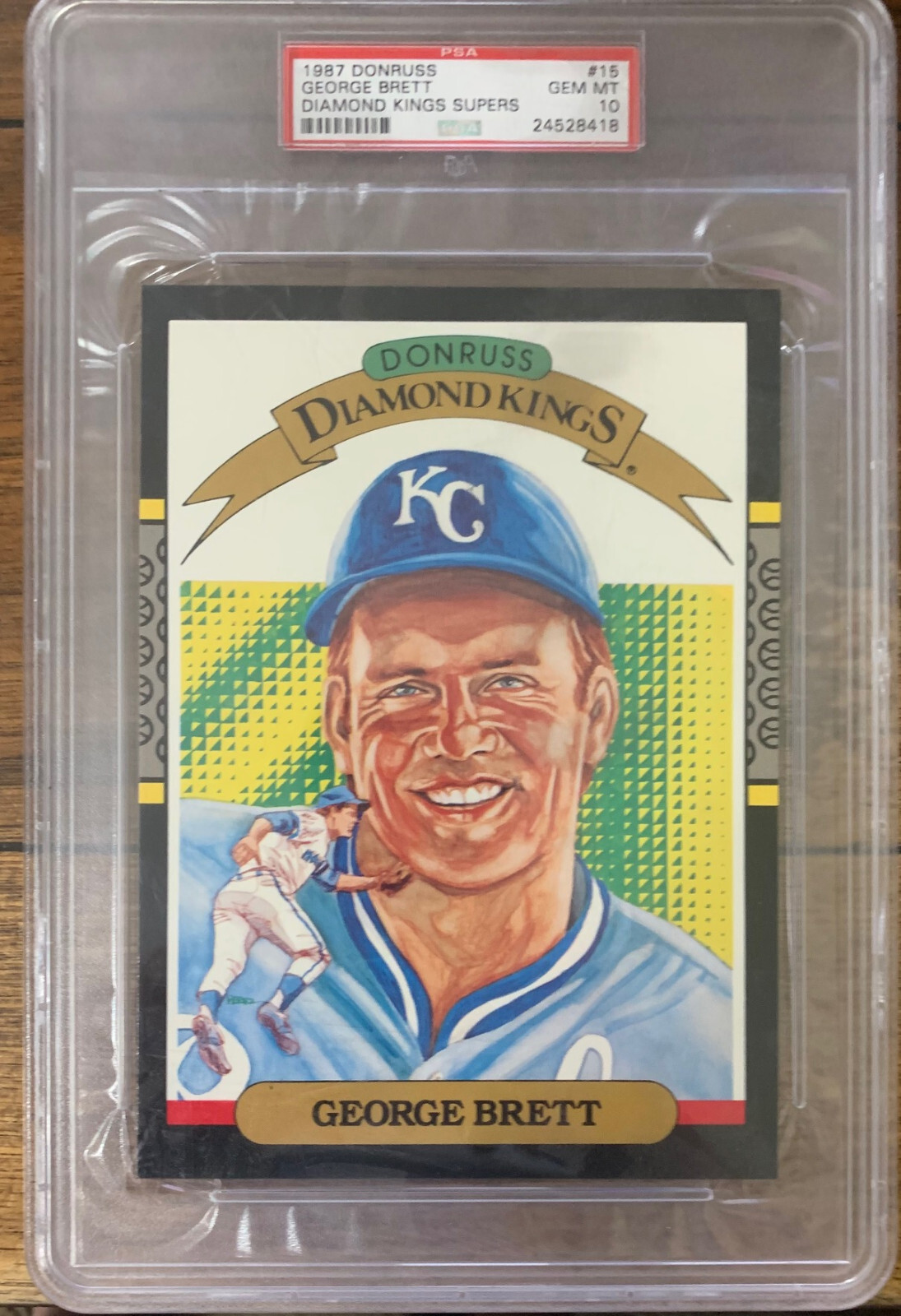 *PSA 10 GEM MINT Pop 3  1987  Donruss Diamond Kings SUPERS#15 George Brett HOF
