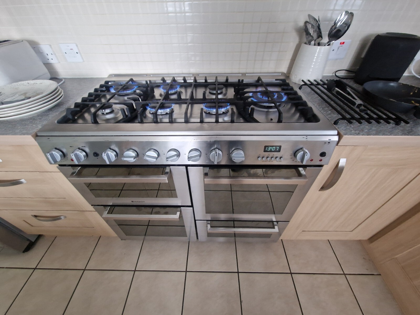 used dual fuel range cooker 100cm eBay