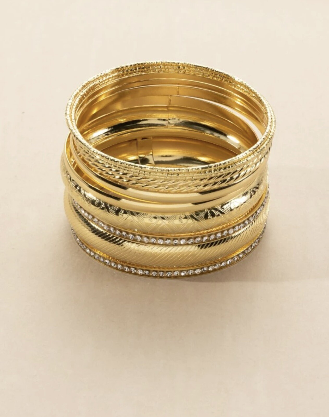 Bracelet Femme Jonc Lot De Bijoux Doré Or Manchette ajustable pour poignet