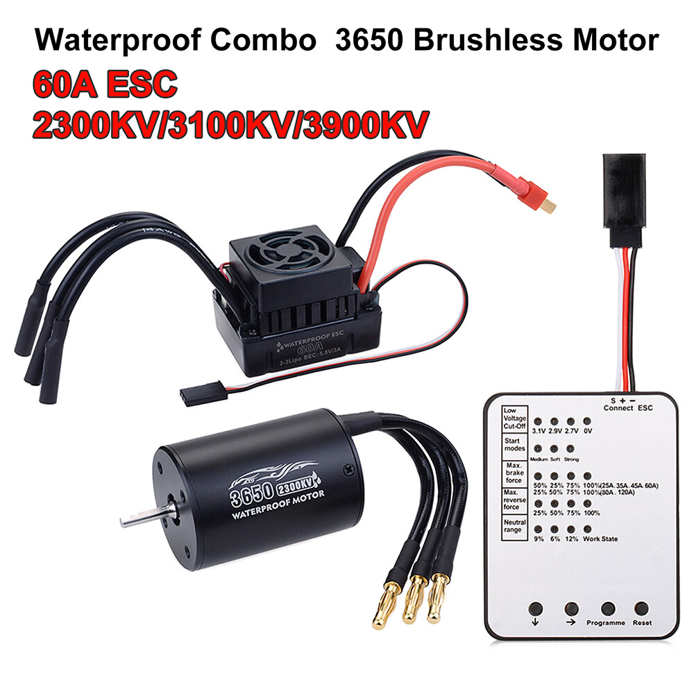KingVal 3650 5900KV Brushless Motor & 80A ESC Combo With Program Card - For 1/10 RC Cars & Trucks - View #9