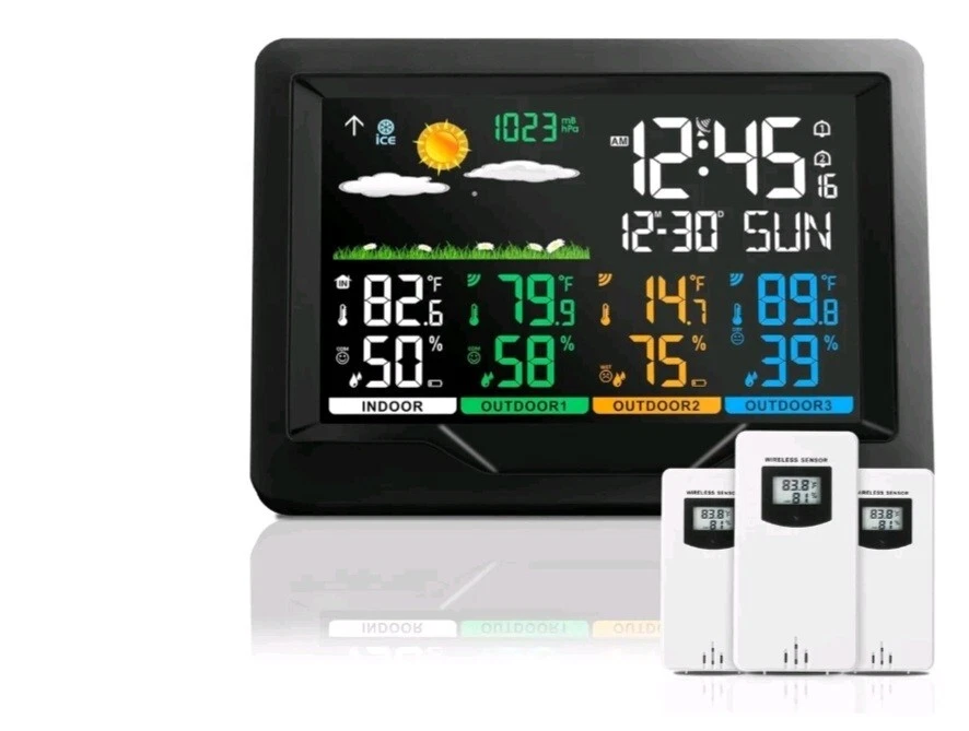 Weather Station With Indoor Outdoor Wireless Sensor, Thermometer