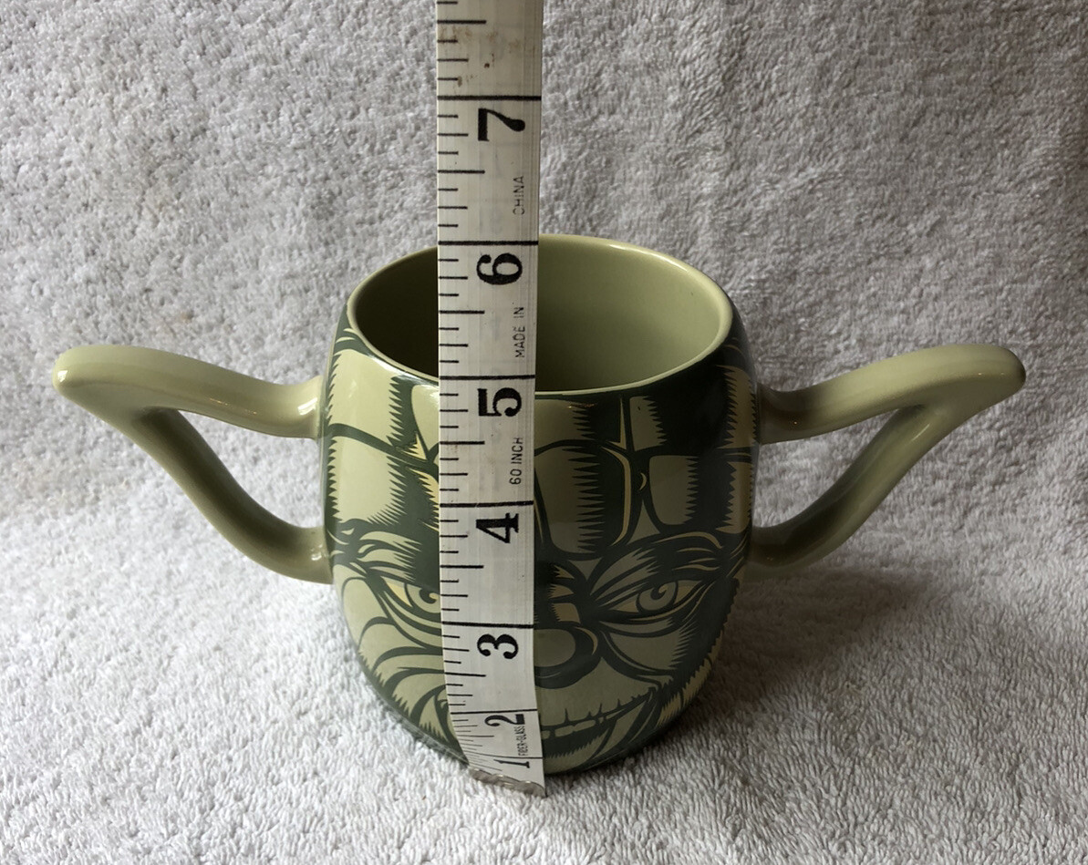 Genuine Disney Store Star Wars Large Yoda Mug/Cup 3D Face Double Handled Ears