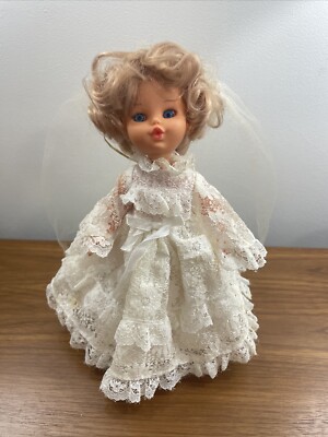 VTG 1977 Valentina Furga Bride Doll Blue Eyes Blonde Dakin 9 