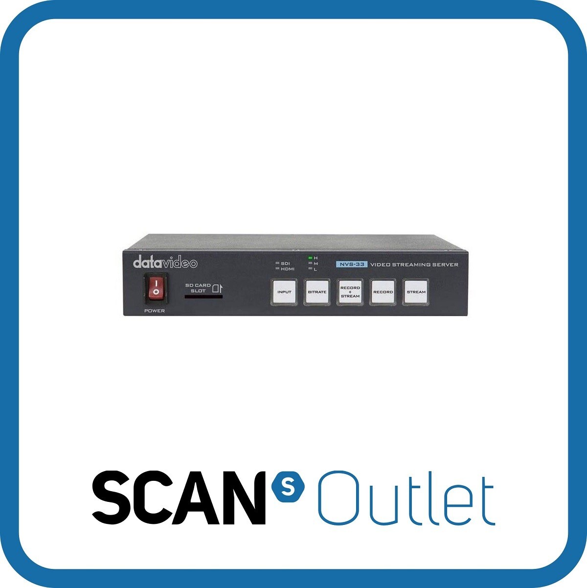 Datavideo NVS-33 H.264 Video Streaming Encoder and MP4 Recorder, SDI/HDMI I/O