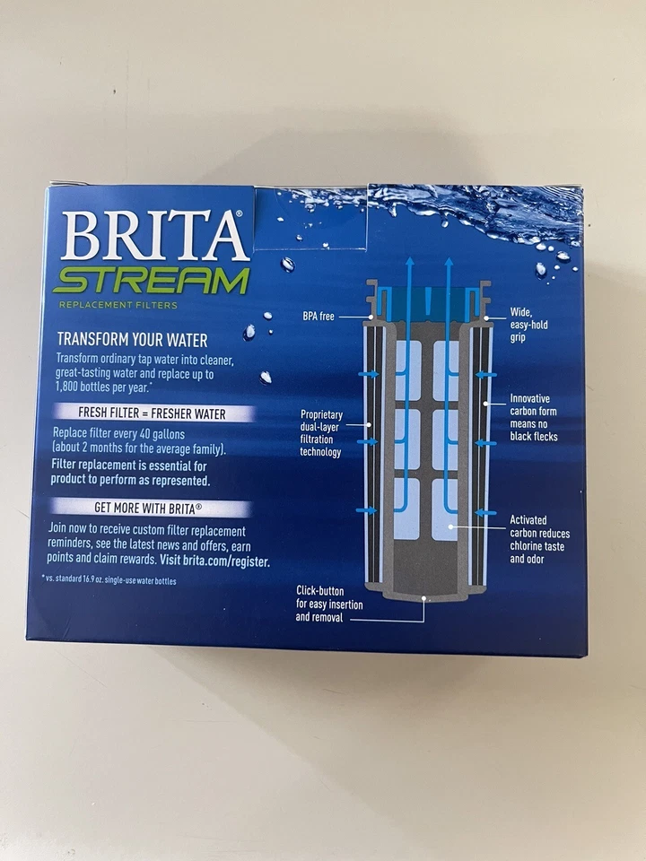 Brita Stream Pitcher Replacment Water Filter 3-PACK - Image 2 of 2