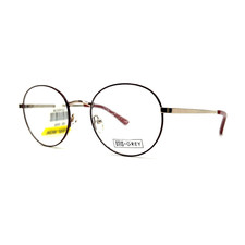 OTIS+GREY OG7016 RD Black gold red round Mens Eyeglasses Frames 51-20-140