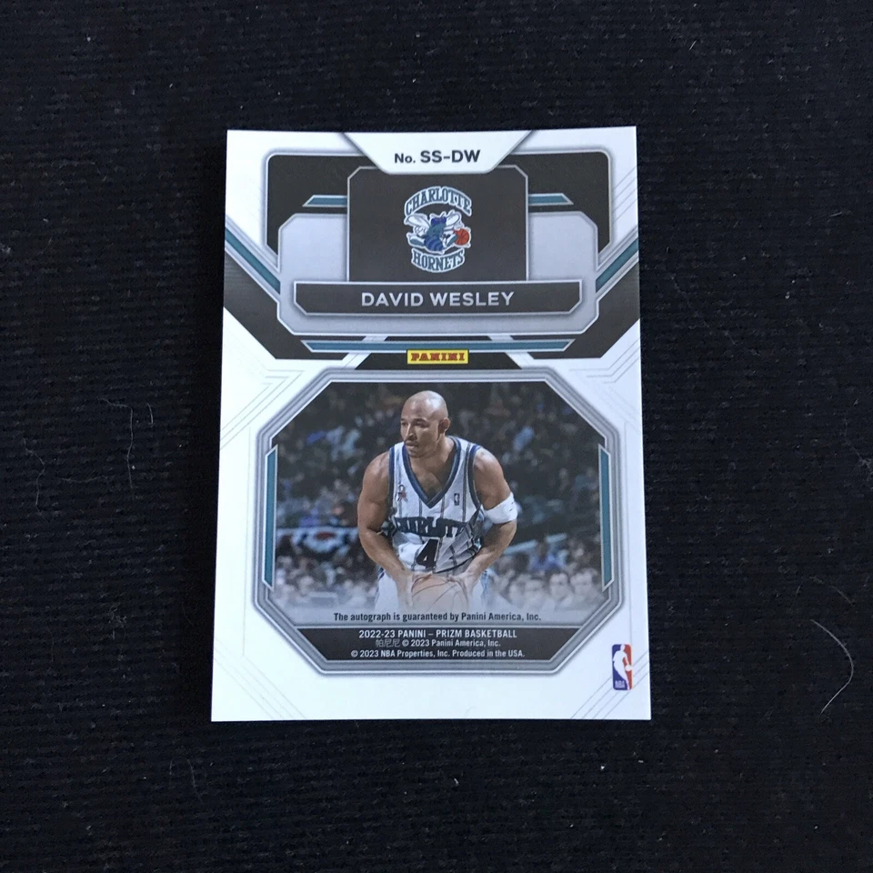 2022-23 Panini Prizm David Wesley Sensational Auto Autograph #SS-DW Hornets - Image 2 of 2
