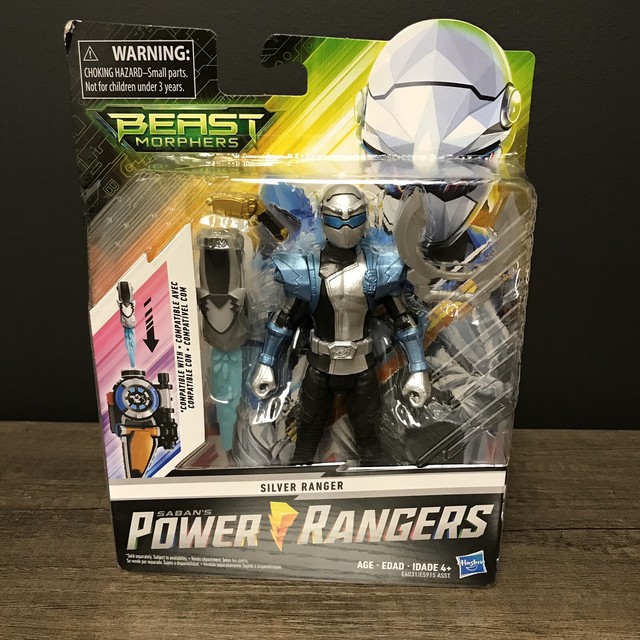 power rangers beast morphers silver ranger figure