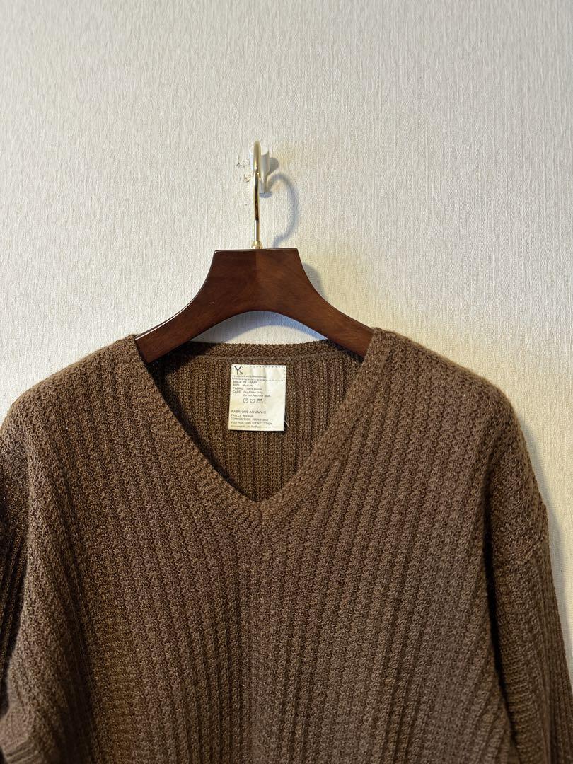 Yohji Yamamoto 90s V Neck Ramie Knit Sweater M Vintage A Yohji Yamamoto 90s V Neck Ramie Knit Sweater M Vintage A