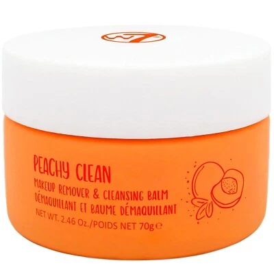 W7 Peachy Clean Makeup Remover & Cleansing Balm With Natural Peach Extract 70g
